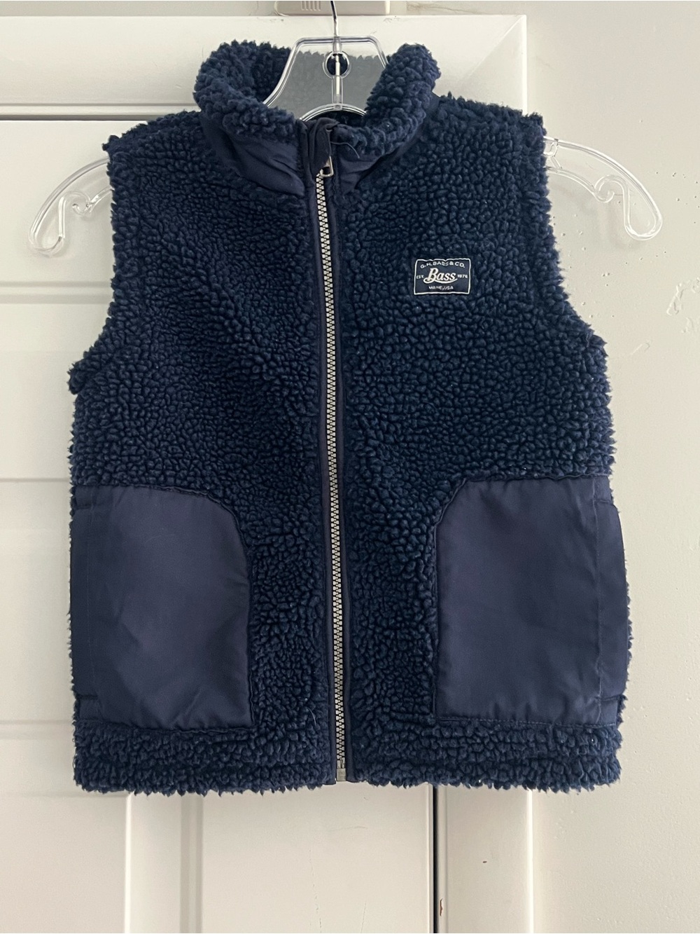 Bass Kids Navy Sherpa Vest